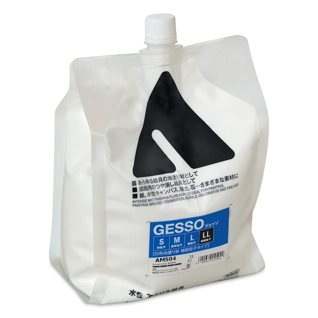 Open in modal - Holbein Acrylic Medium - White Acrylic Gesso, Super Coarse, 2000 ml pouch