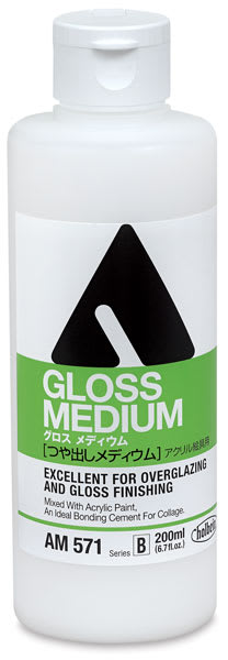 Open in modal - Holbein Acrylic Gloss Medium - Front of 200 ml bottle