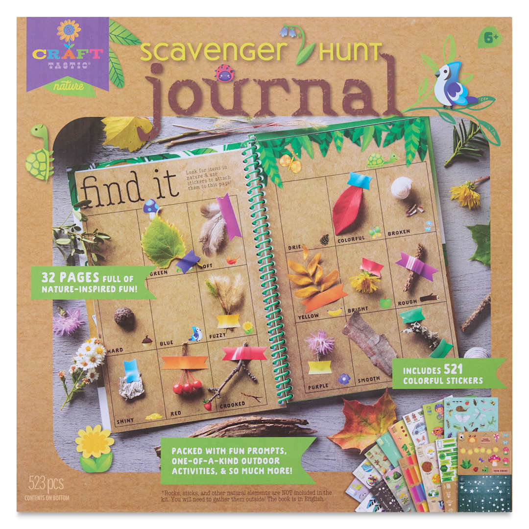 Open in modal - Craft-Tastic Nature Scavenger Hunt Journal Kit, front of the packaging