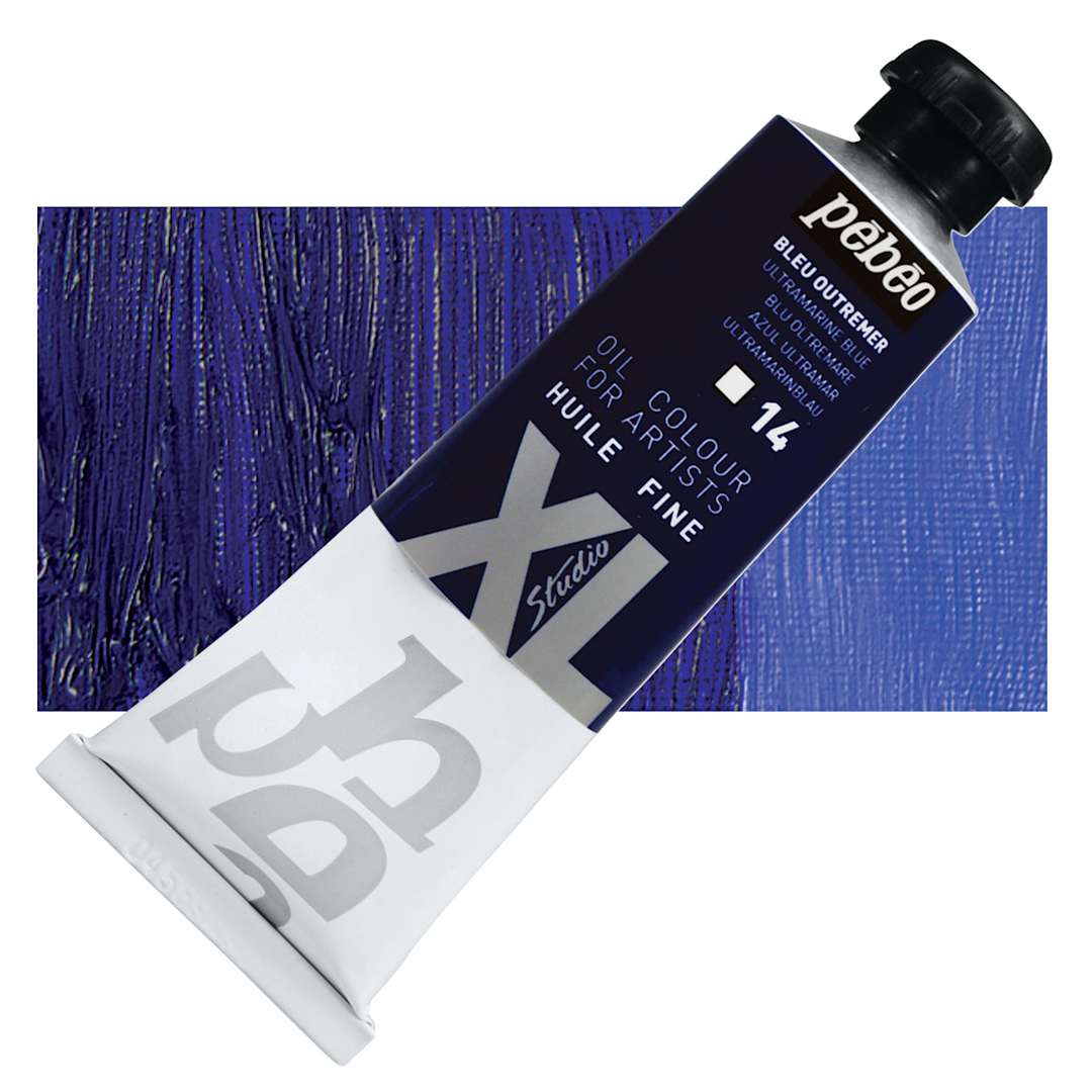 Open in modal - Pebeo XL Studio Oil Paint - Ultramarine Blue, 37 ml tube and swatch