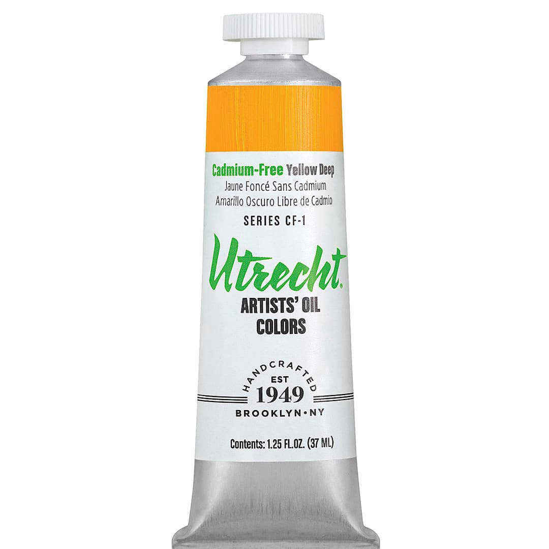 Open in modal - Utrecht Artists' Oil Paint - Cadmium-Free Yellow Deep, 37 ml tube
