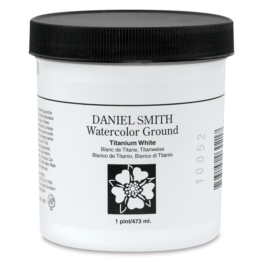Open in modal - Daniel Smith Watercolor Ground - Front of 16 oz Titanium White Jar shown 
