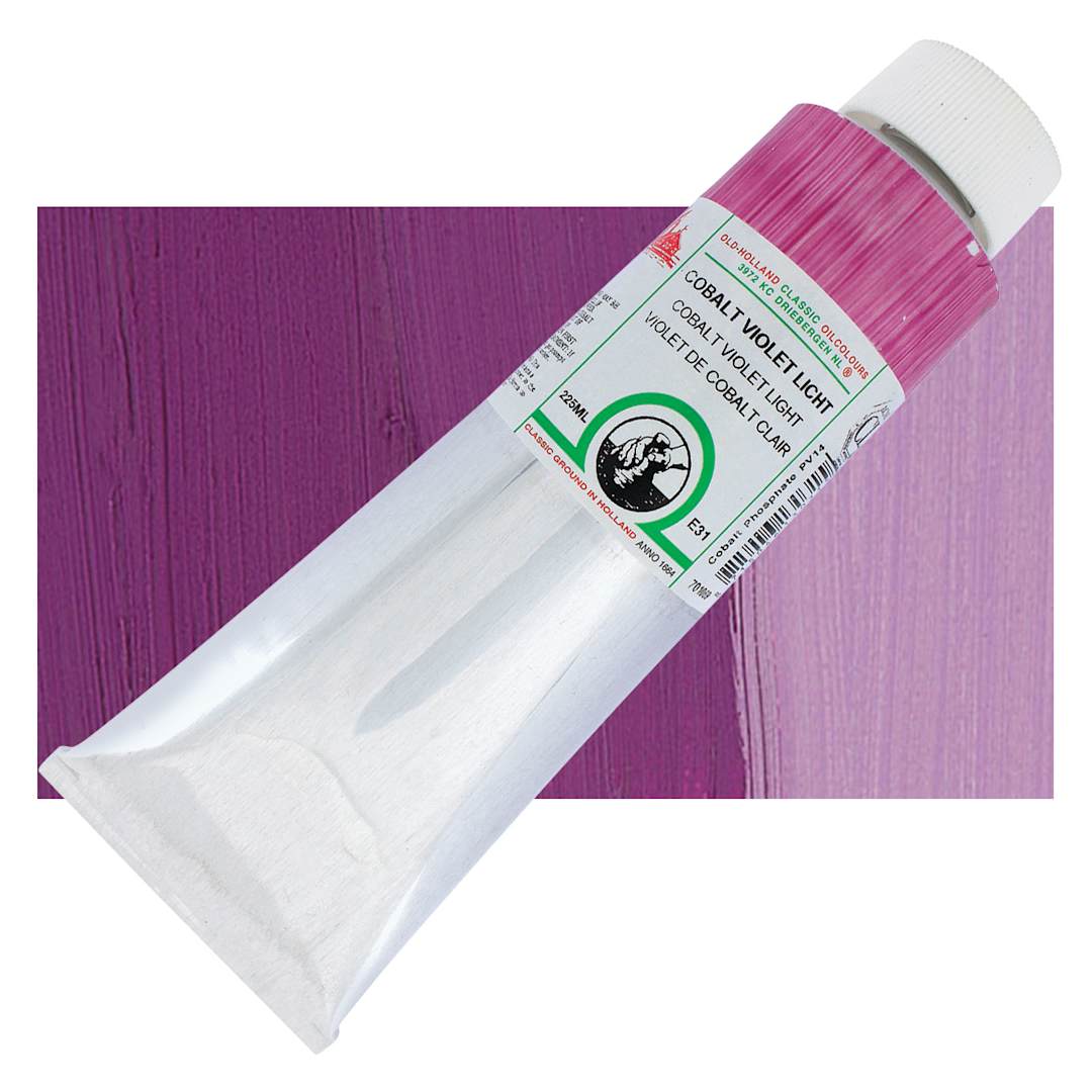 Open in modal - Old Holland Classic Oil Color - Cobalt Violet Light, 225 ml tube and swatch