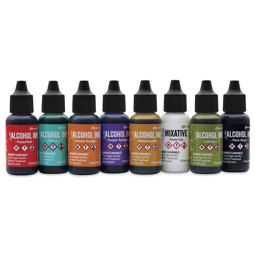 Open in modal - Ranger Tim Holtz Alcohol Ink - Spectrum Classic, Set of 8, 05 oz