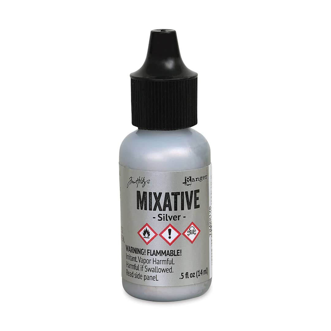 Open in modal - Ranger Tim Holtz Alcohol Ink Mixative - Silver, 0.5 oz