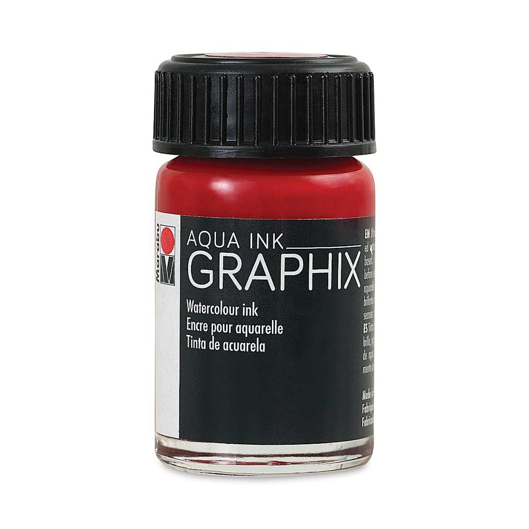 Open in modal - Marabu Graphix Aqua Ink - Carmine Red, 15 ml