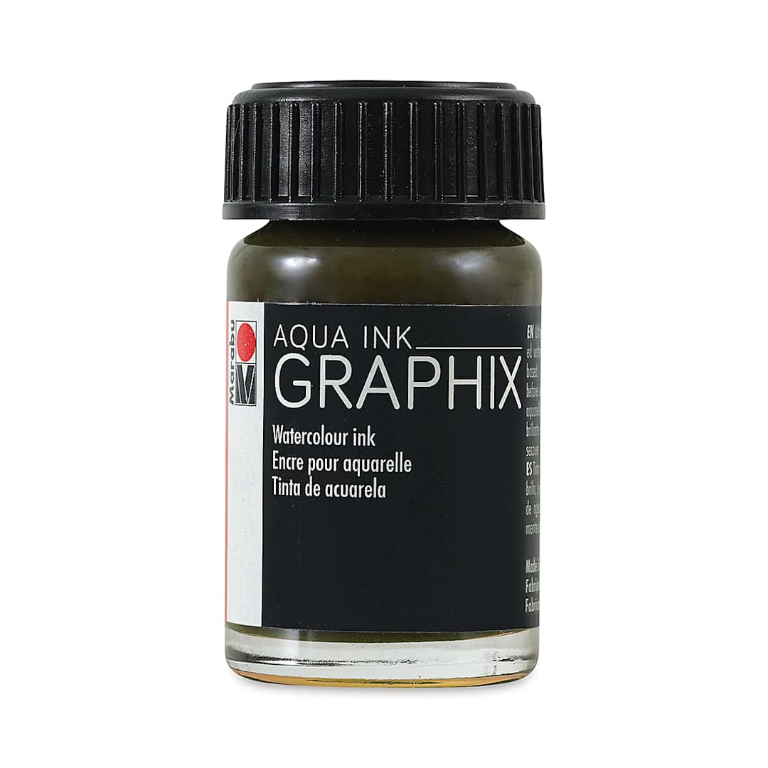 Open in modal - Marabu Graphix Aqua Ink - Dark Brown, 15 ml