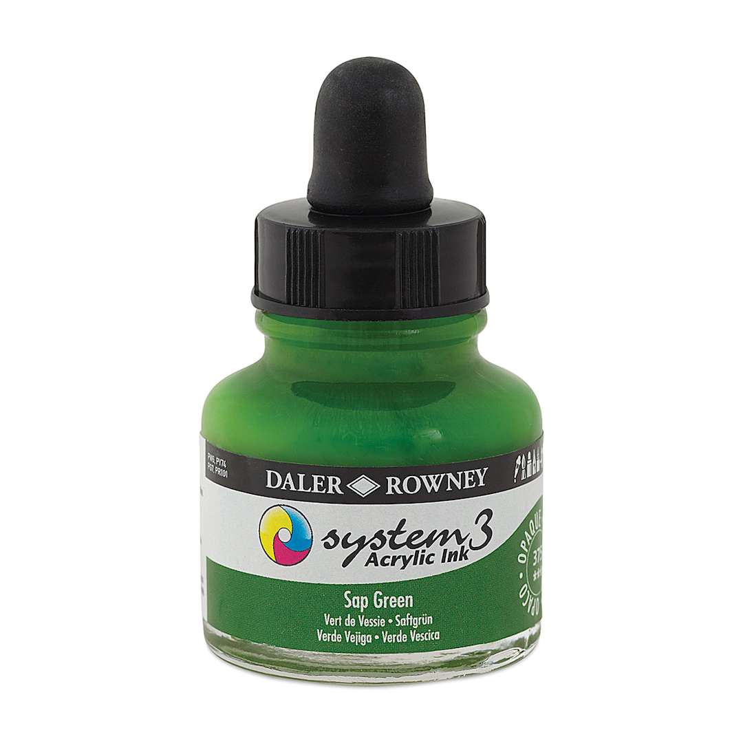 Open in modal - Daler-Rowney System3 Acrylic Ink - Sap Green, 1 oz