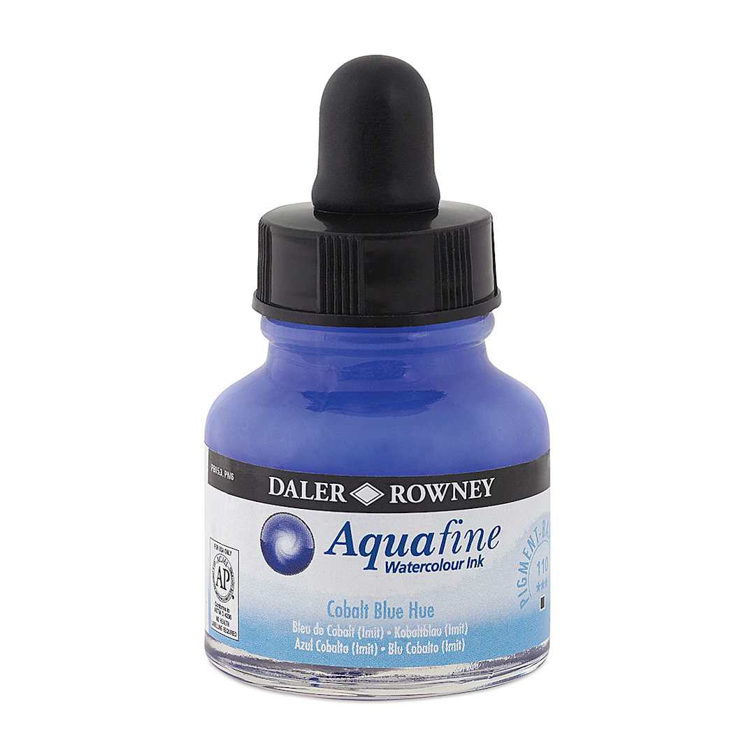 Open in modal - Daler-Rowney Aquafine Watercolour Ink - Cobalt Blue