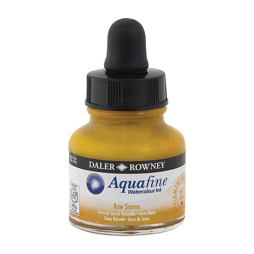 Open in modal - Daler-Rowney Aquafine Watercolour Ink - Raw Sienna