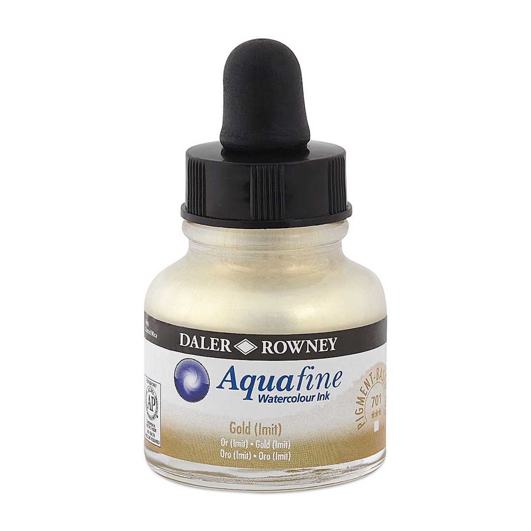 Open in modal - Daler-Rowney Aquafine Watercolour Ink - Gold