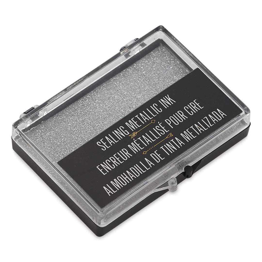 Open in modal - Manuscript Metallic Ink Pads - Silver Ink pad shown closed
