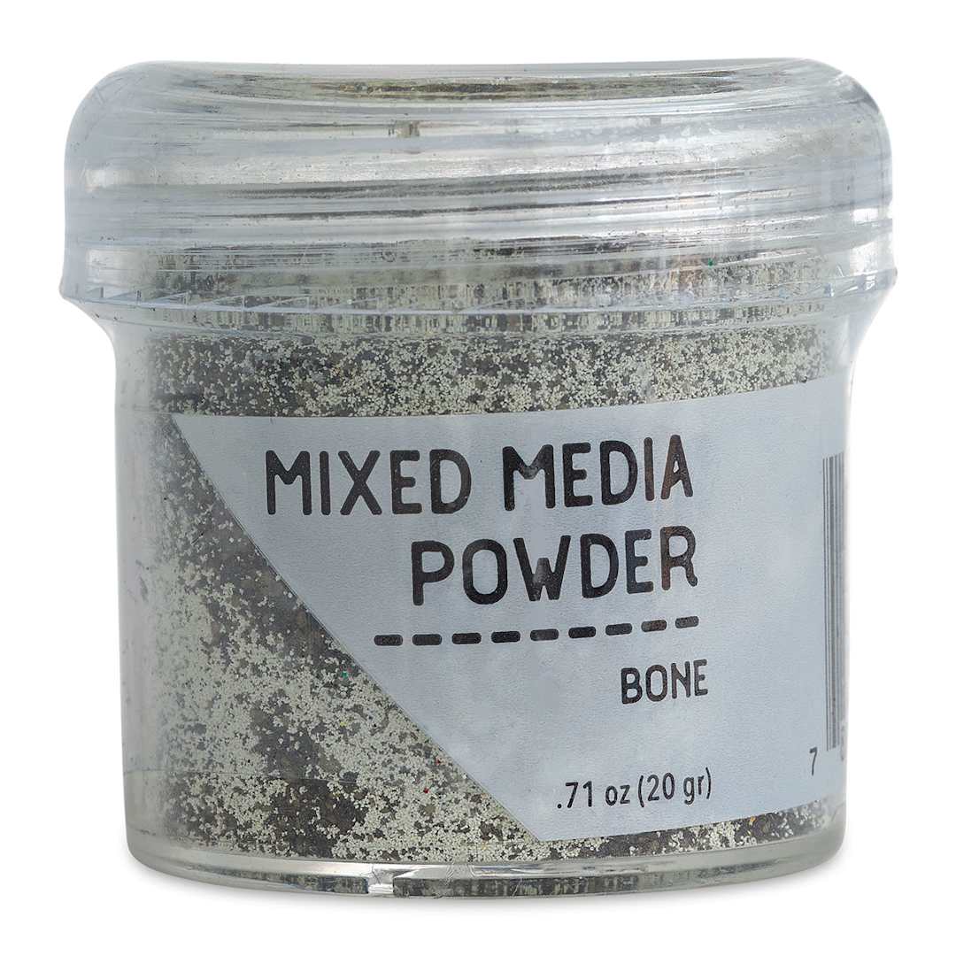 Open in modal - Ranger Mixed Media Powders - Front of Jar of Bone Color Powder
