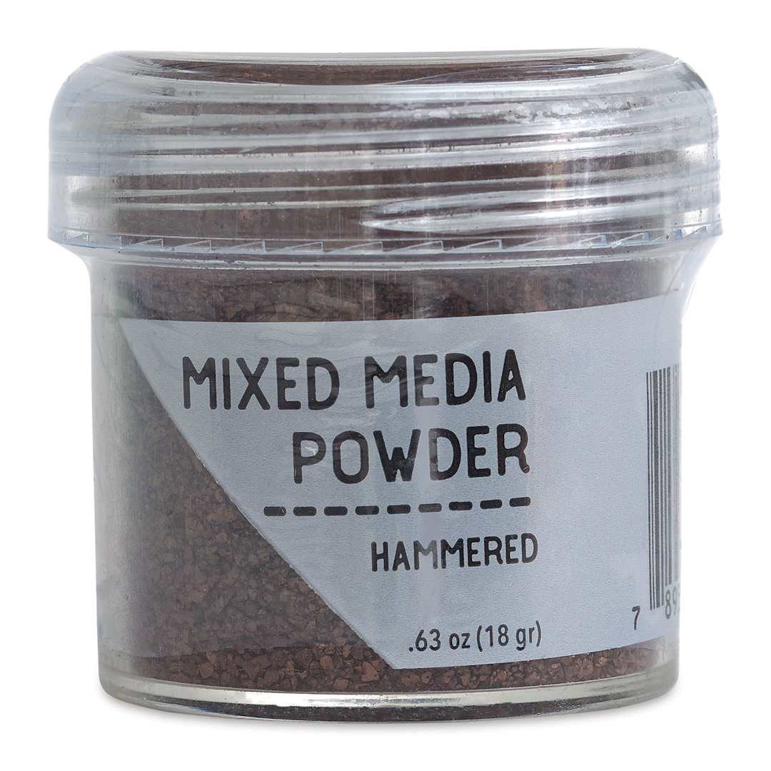Open in modal - Ranger Mixed Media Powders - Front of Jar of Hammered Color Powder