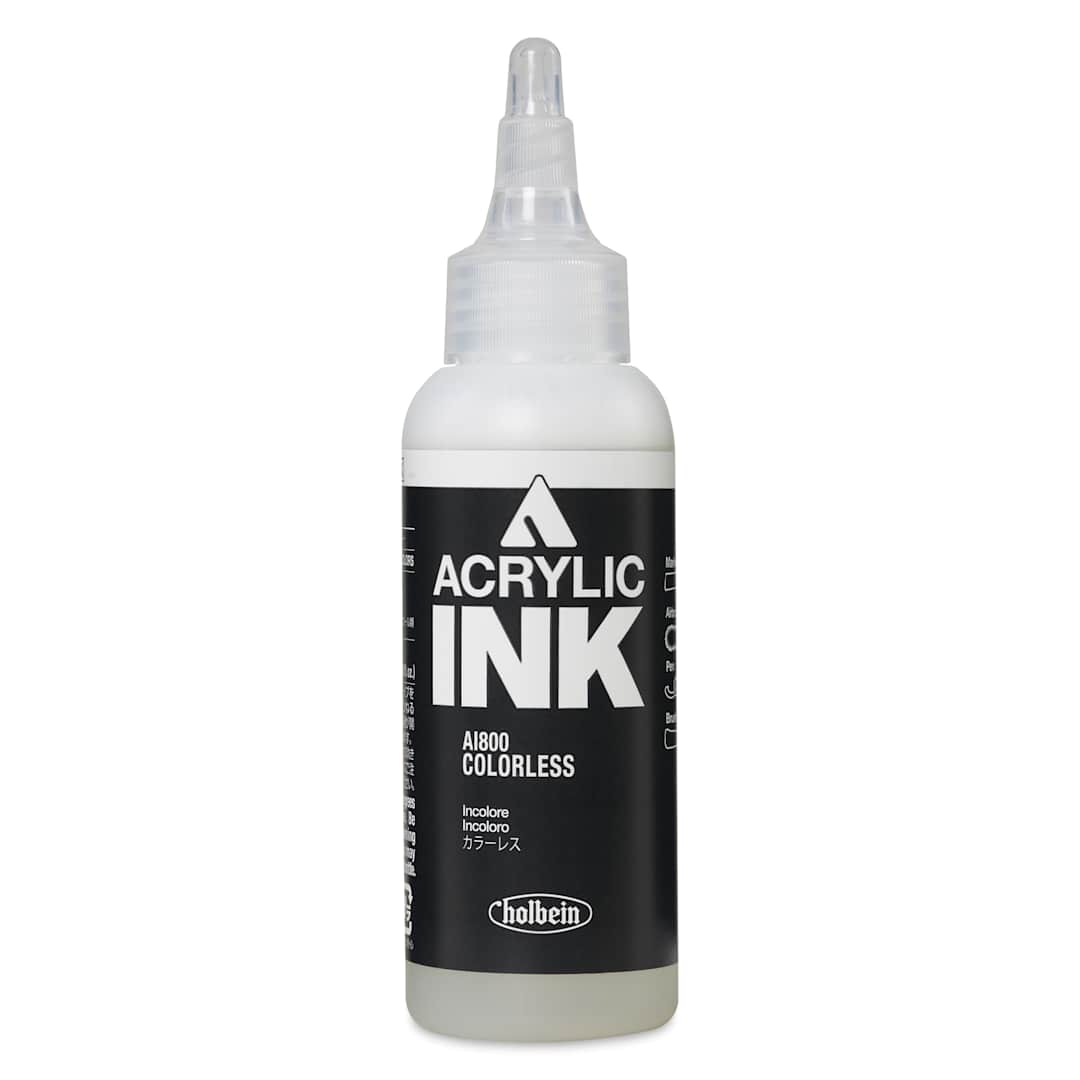 Open in modal - Holbein Acrylic Ink - Colorless Medium, 100 ml, front of the bottle
