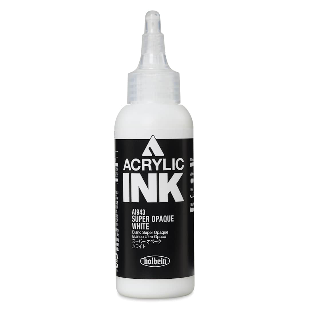 Open in modal - Holbein Acrylic Ink - Super Opaque White, 100 ml