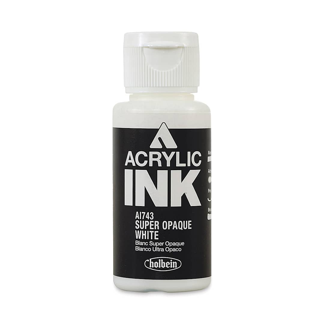 Open in modal - Holbein Acrylic Ink - Super Opaque White, 30 ml