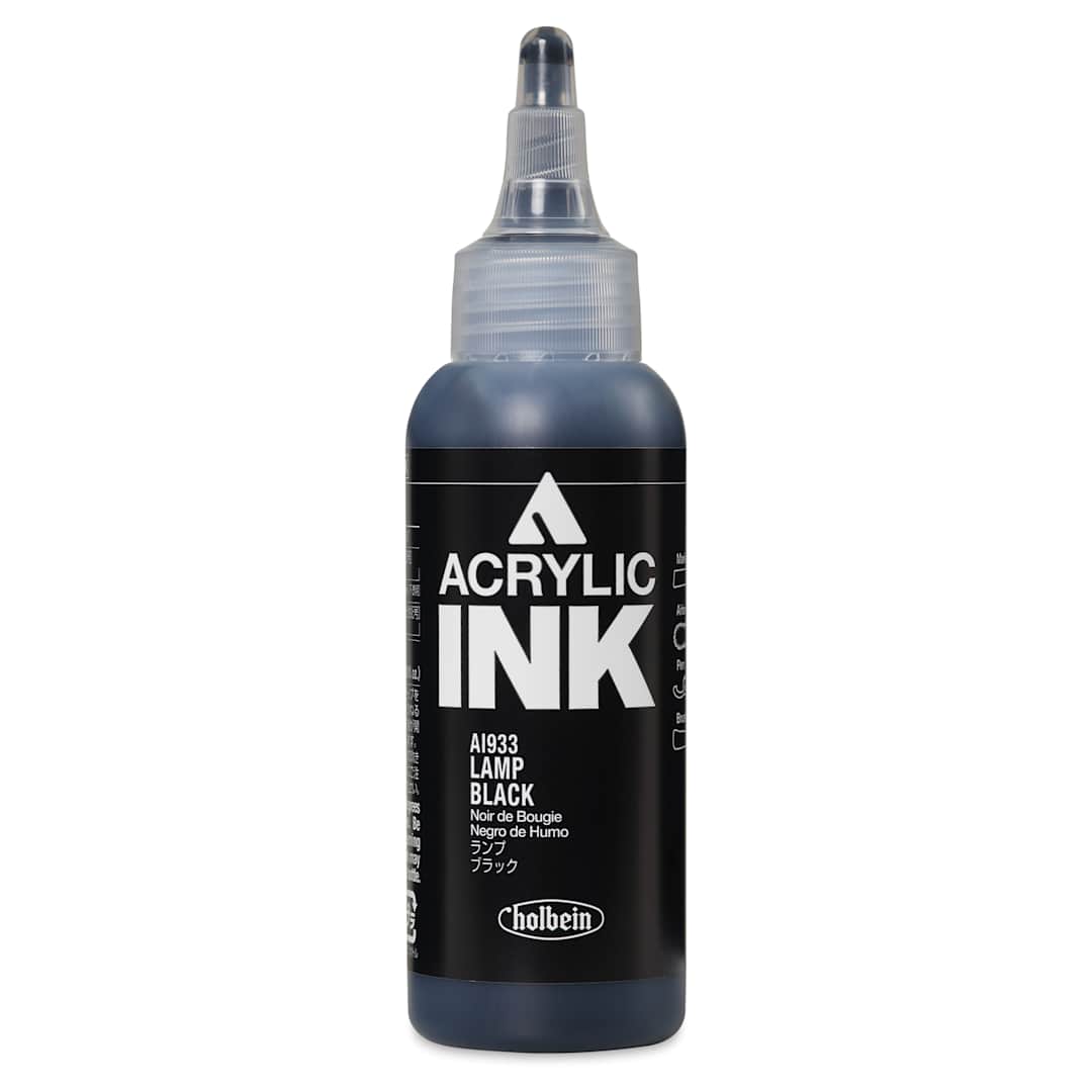Open in modal - Holbein Acrylic Ink - Lamp Black, 100 ml
