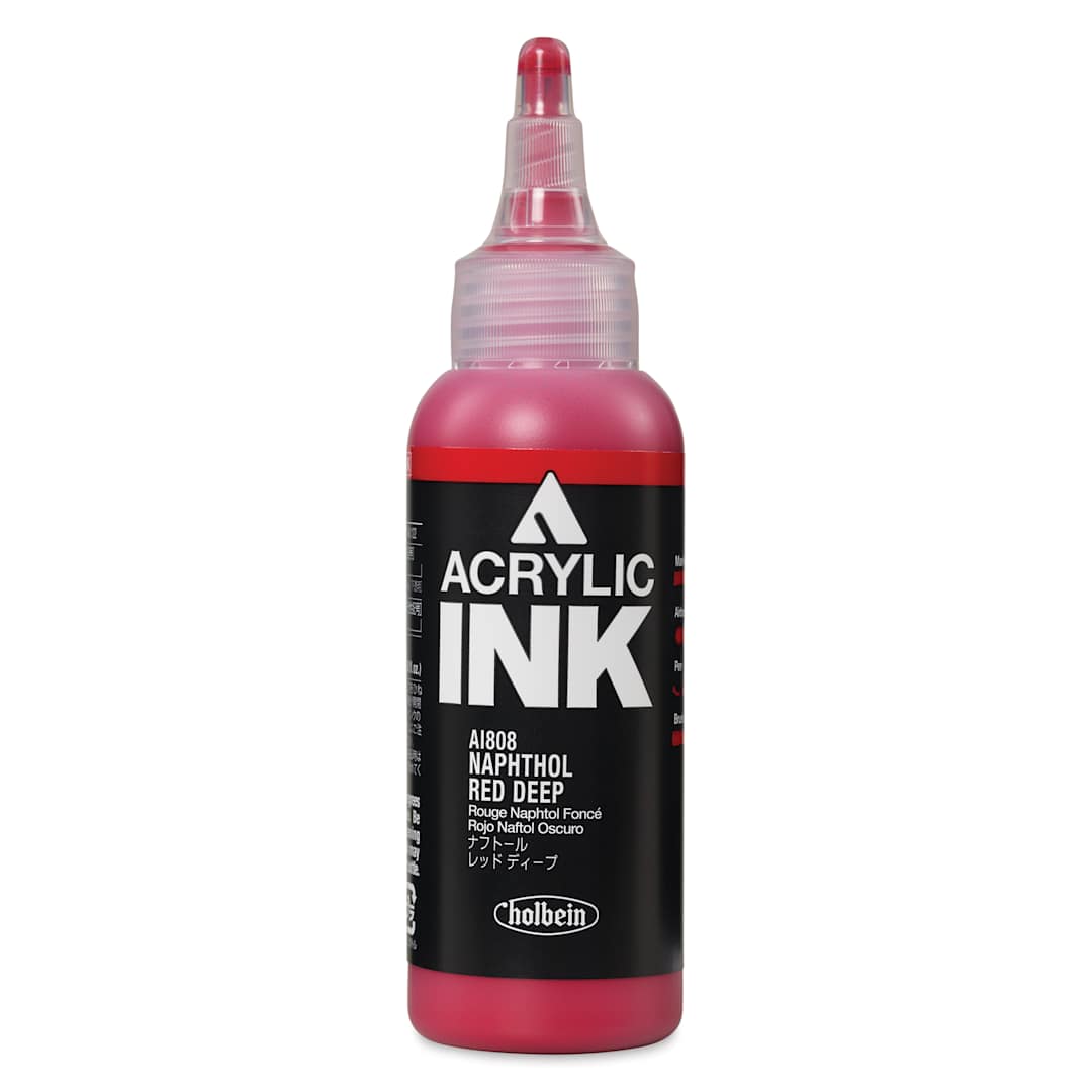 Open in modal - Holbein Acrylic Ink - Naphthol Red Deep, 100 ml