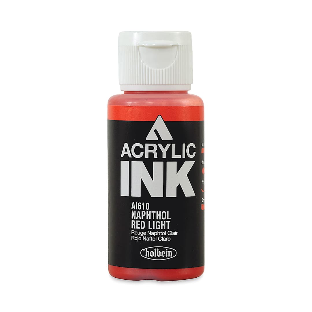 Open in modal - Holbein Acrylic Ink - Naphthol Red Light, 30 ml
