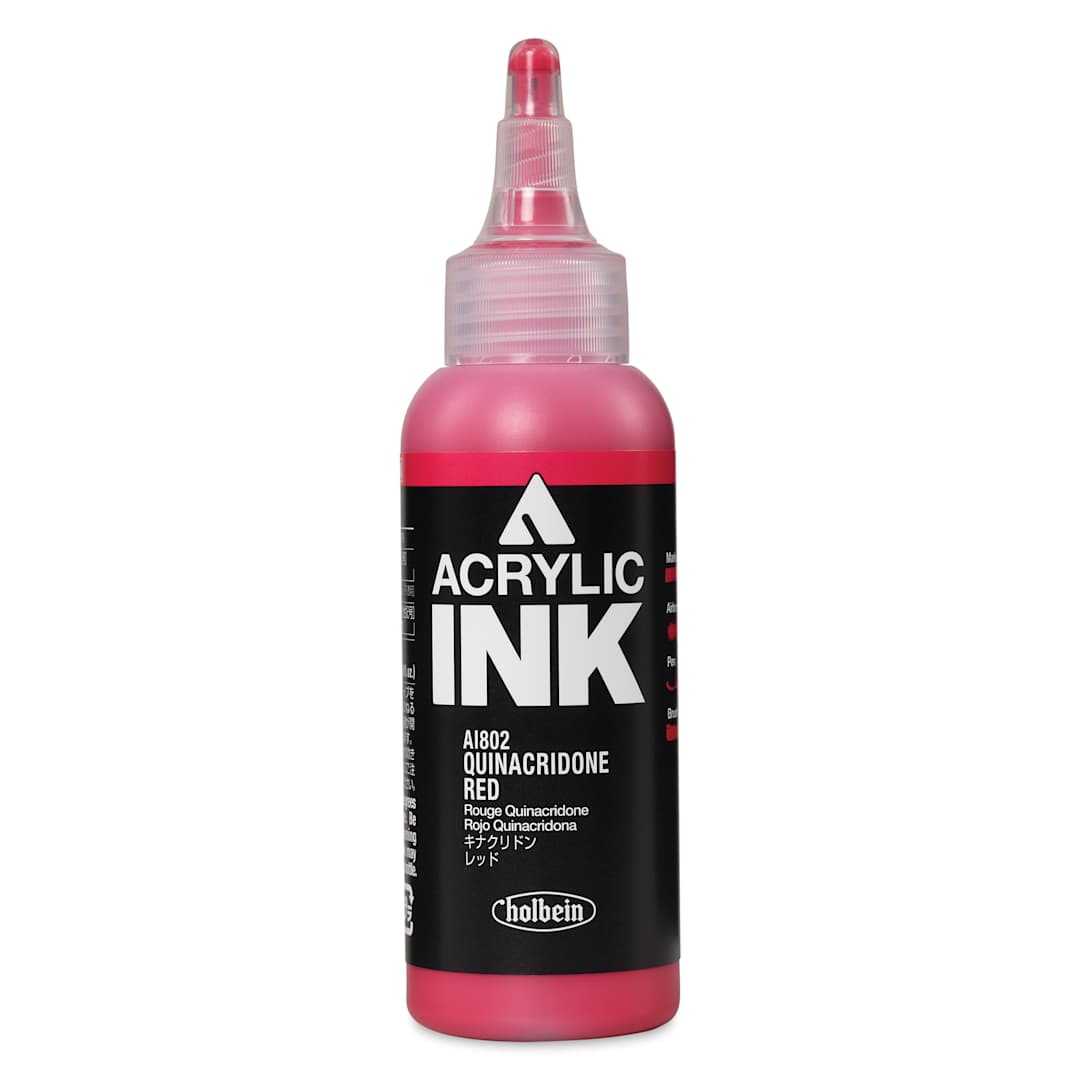 Open in modal - Holbein Acrylic Ink - Quinacridone Red, 100 ml