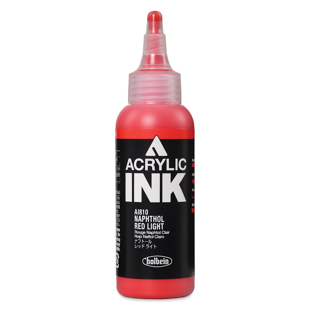 Open in modal - Holbein Acrylic Ink - Naphthol Red Light, 100 ml