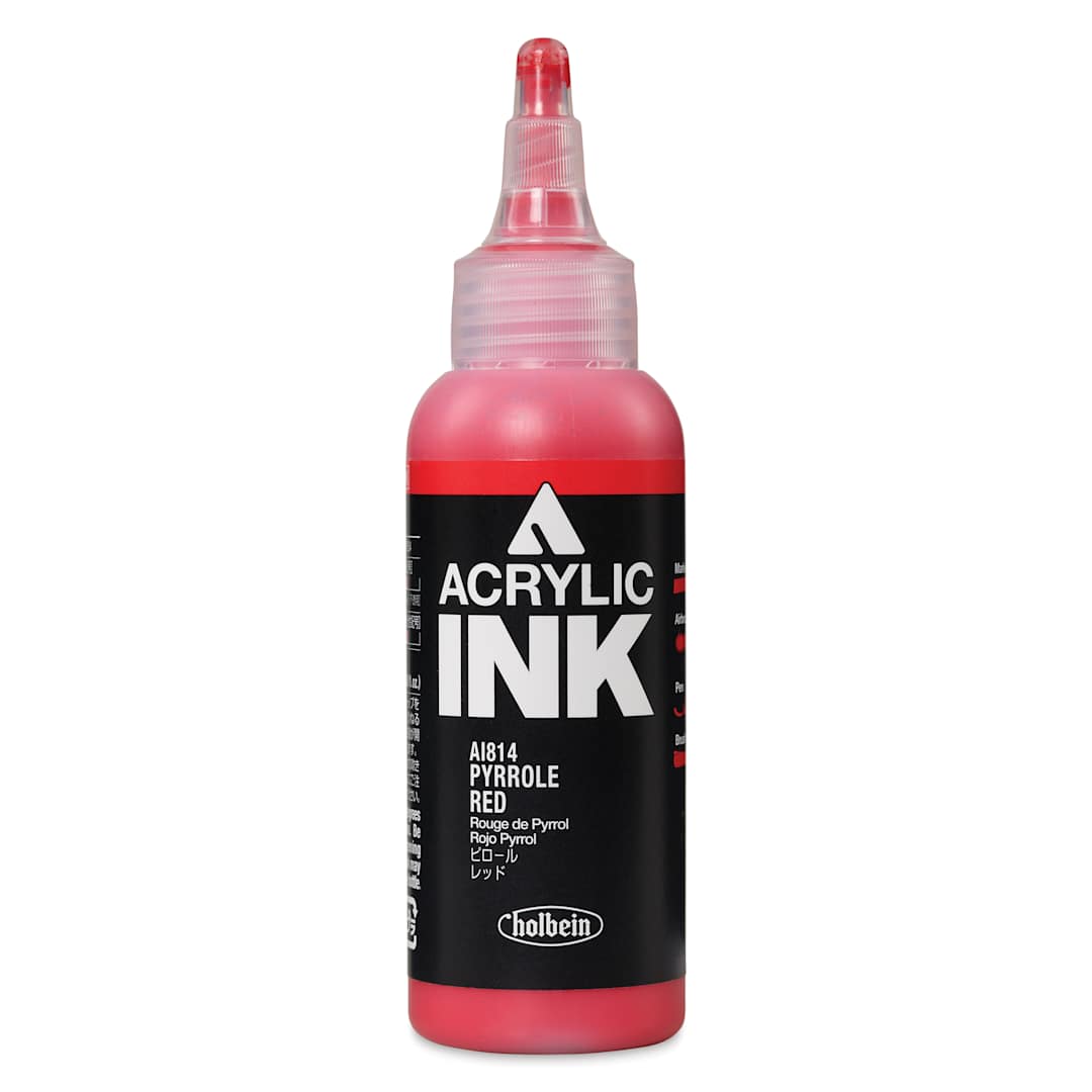Open in modal - Holbein Acrylic Ink - Pyrrole Red, 100 ml