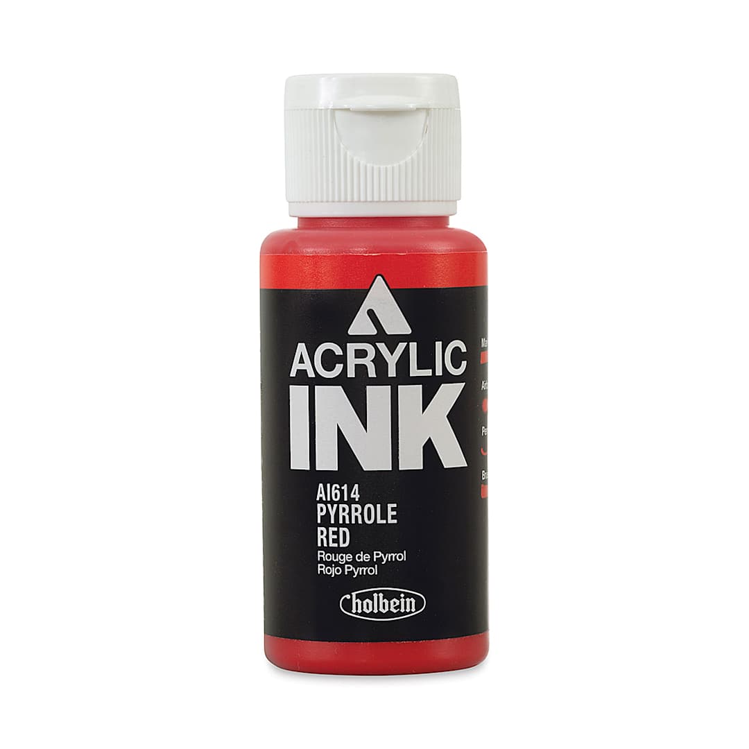 Open in modal - Holbein Acrylic Ink - Pyrrole Red, 30 ml