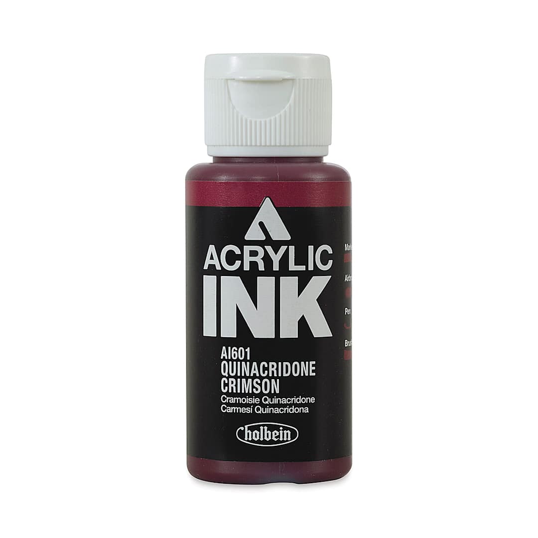 Open in modal - Holbein Acrylic Ink - Quinacridone Crimson, 30 ml