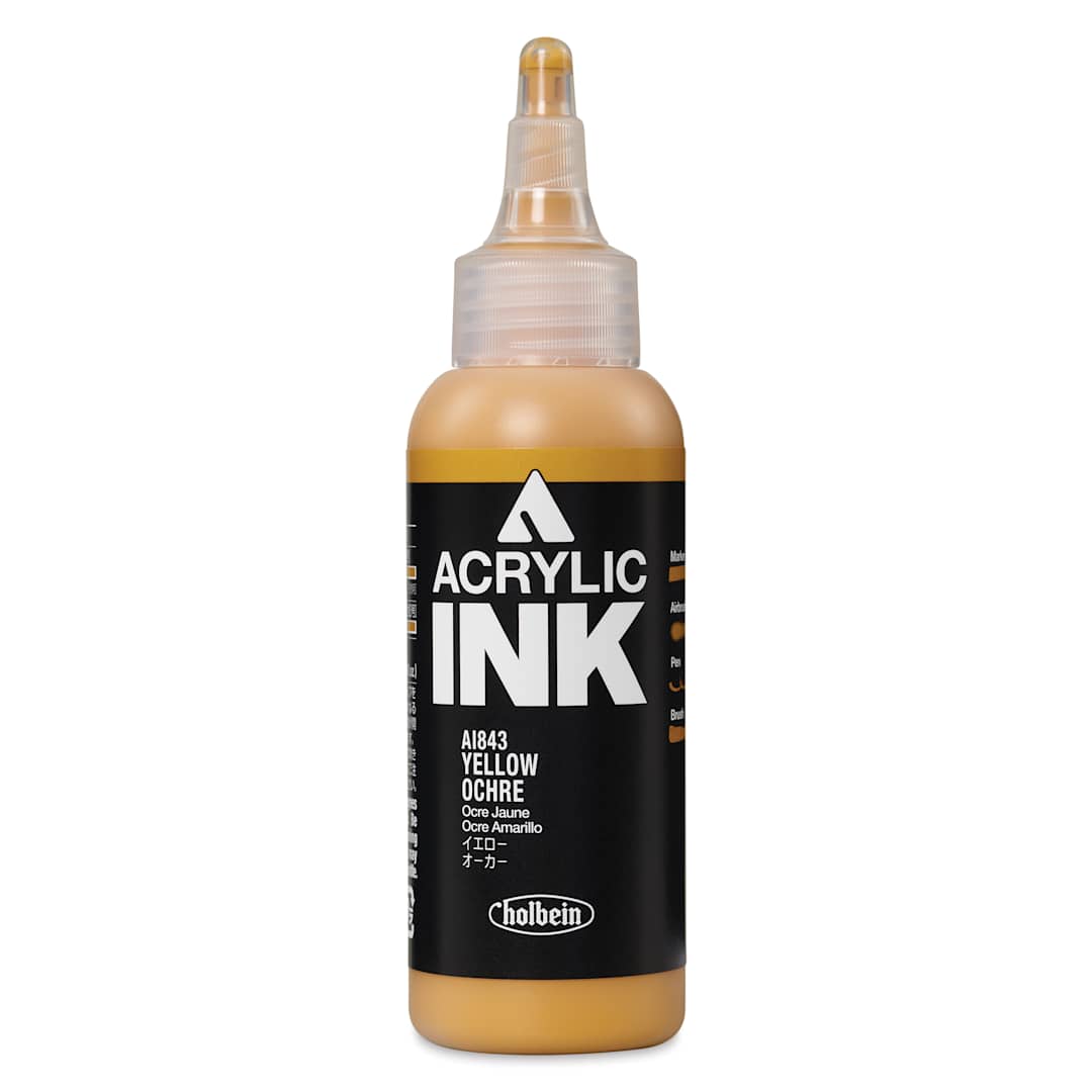 Open in modal - Holbein Acrylic Ink - Yellow Ochre, 100 ml