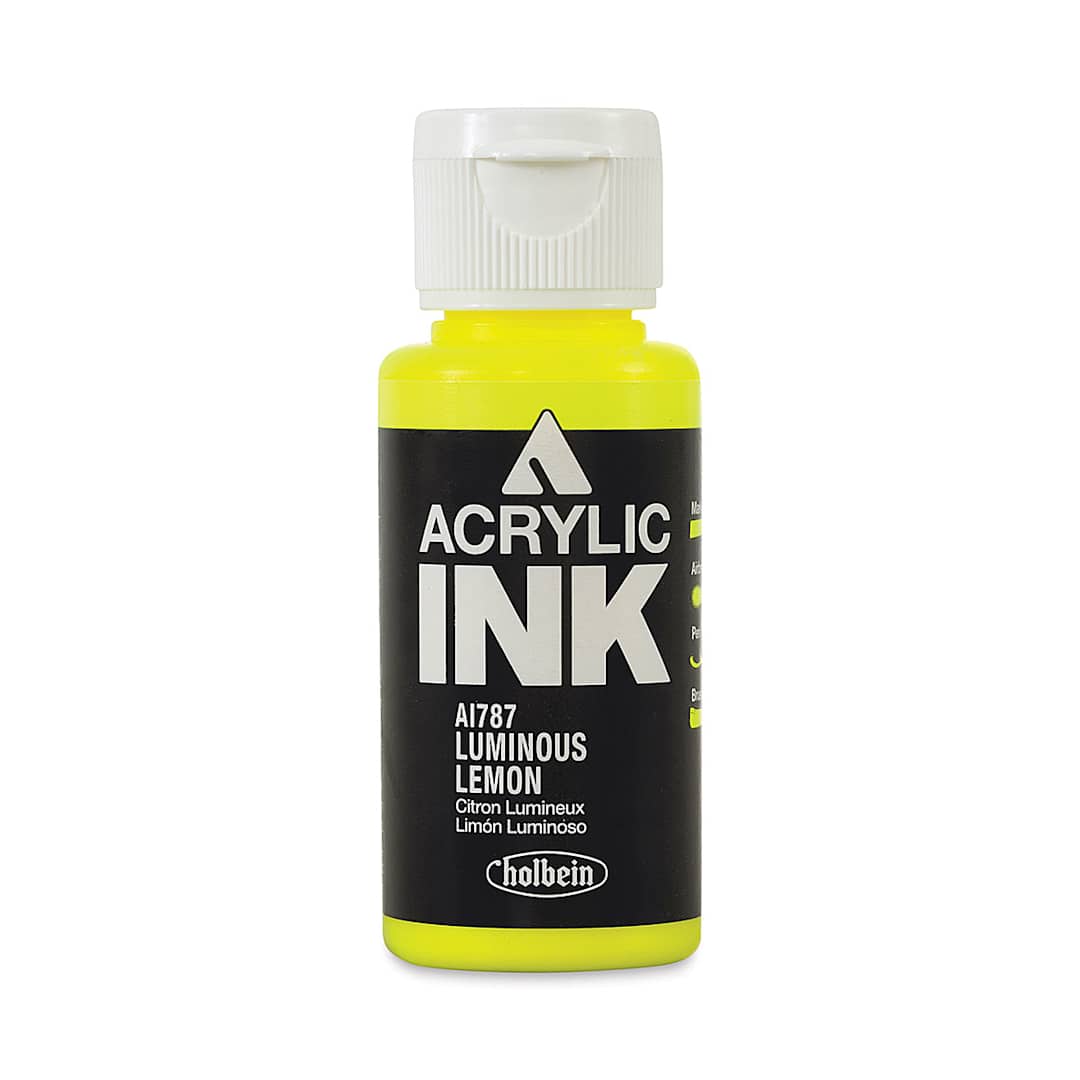Open in modal - Holbein Acrylic Ink - Luminous Lemon, 30 ml