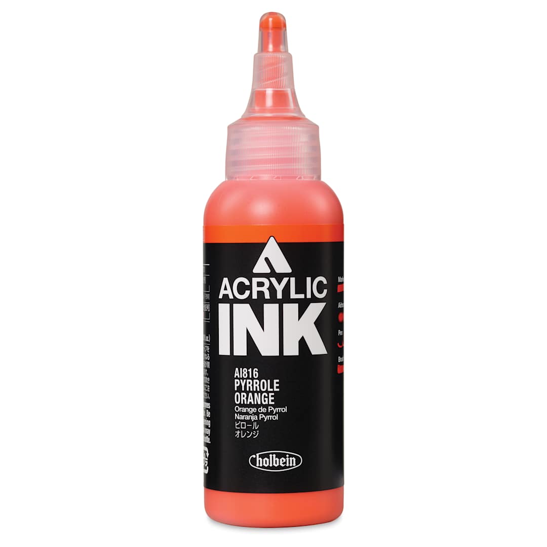 Open in modal - Holbein Acrylic Ink - Pyrrole Orange, 100 ml