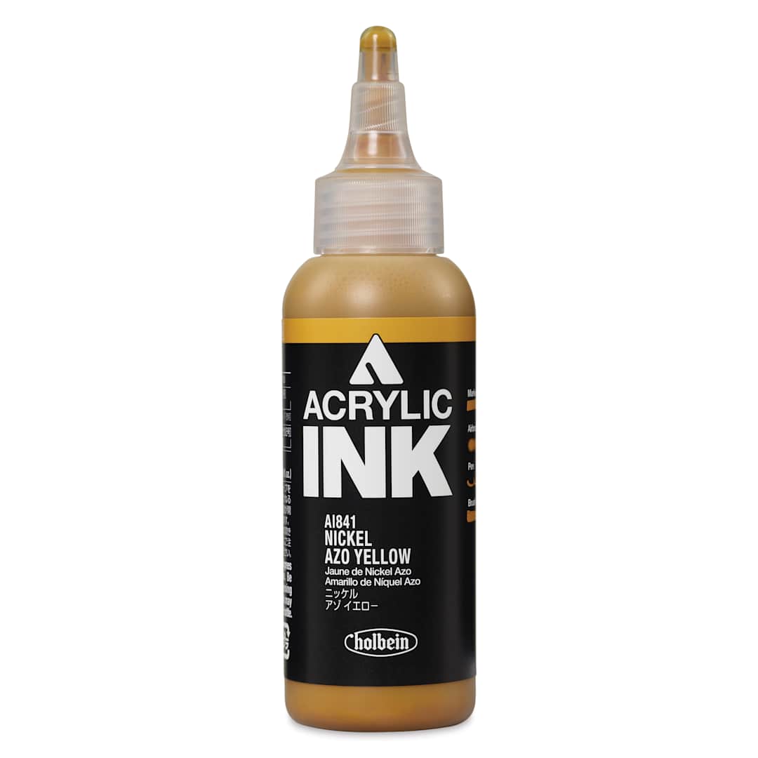 Open in modal - Holbein Acrylic Ink - Nickel Azo Yellow, 100 ml