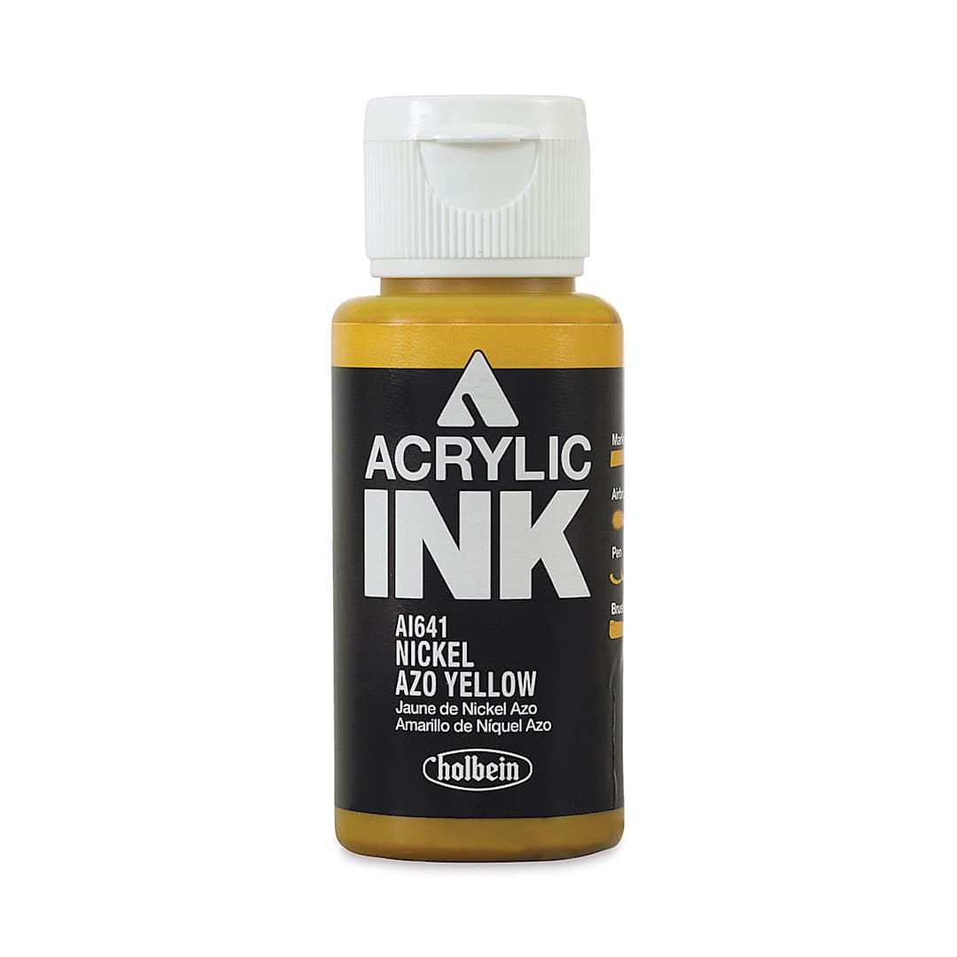Open in modal - Holbein Acrylic Ink - Nickel Azo Yellow, 30 ml