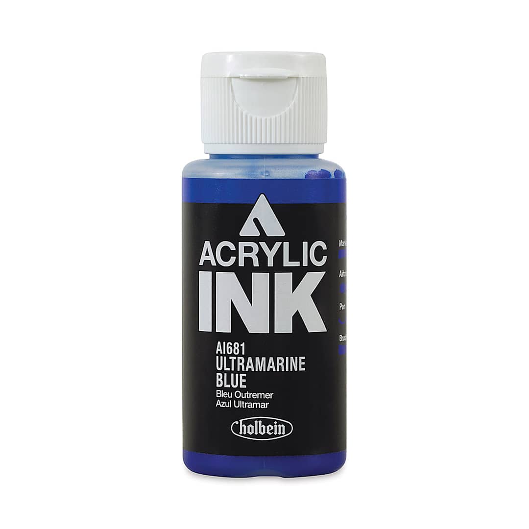 Open in modal - Holbein Acrylic Ink - Ultramarine Blue, 30 ml