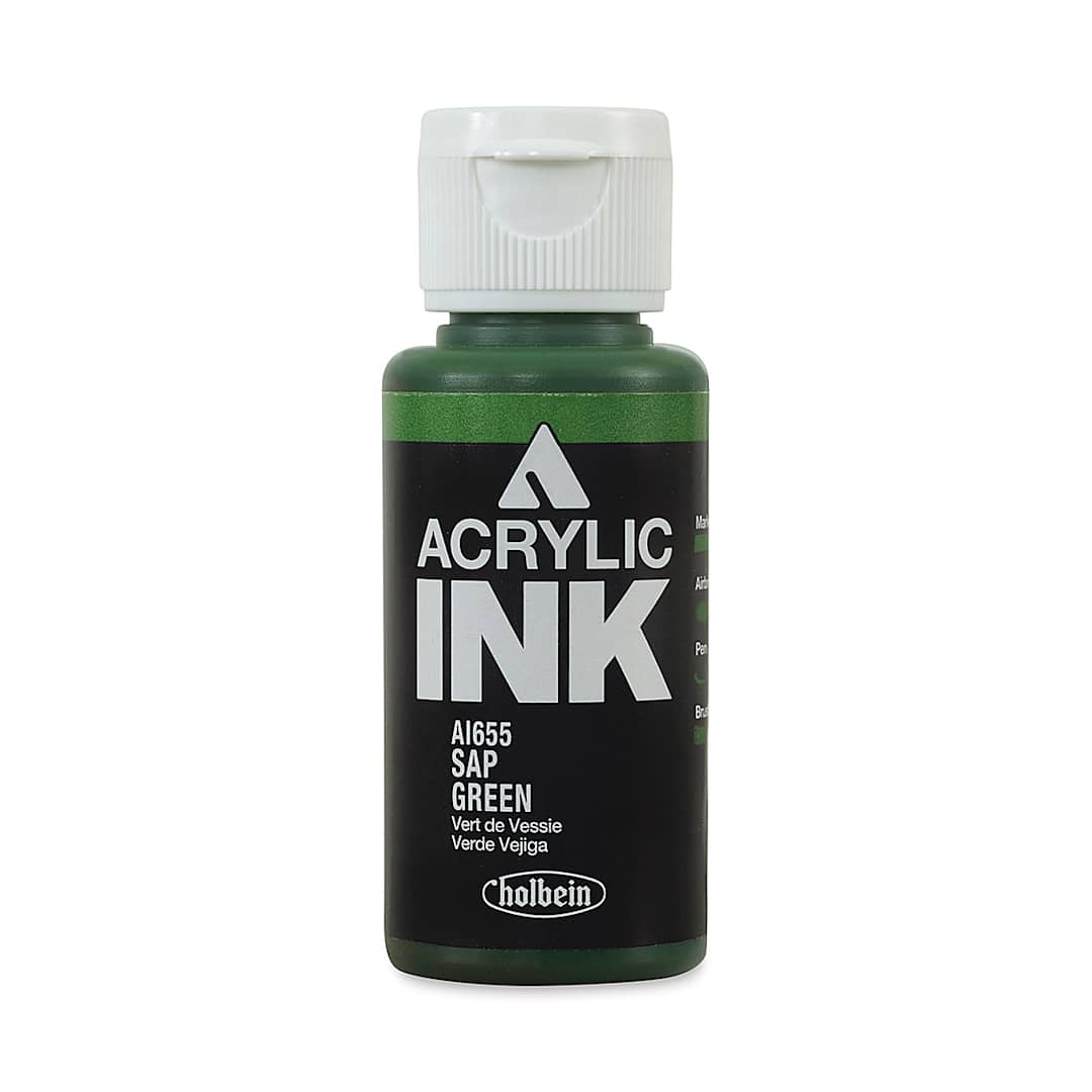 Open in modal - Holbein Acrylic Ink - Sap Green, 30 ml