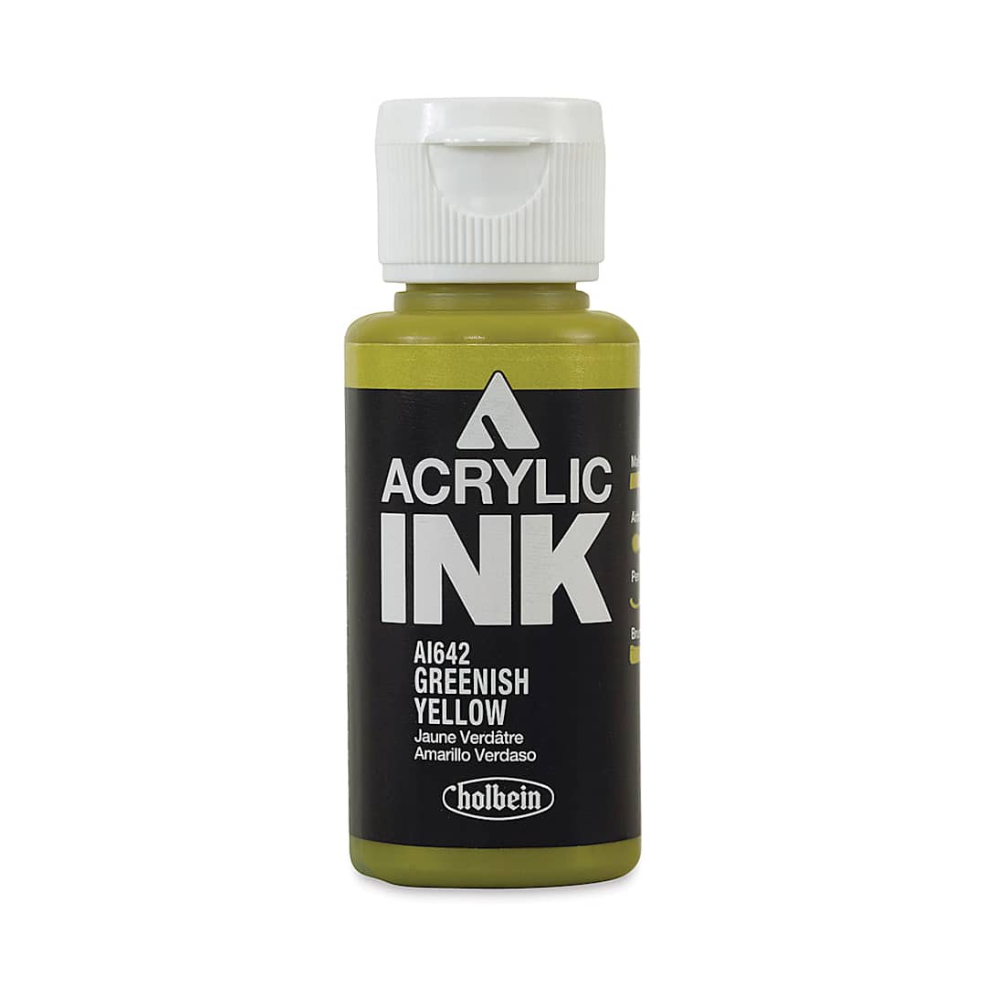 Open in modal - Holbein Acrylic Ink - Greenish Yellow, 30 ml