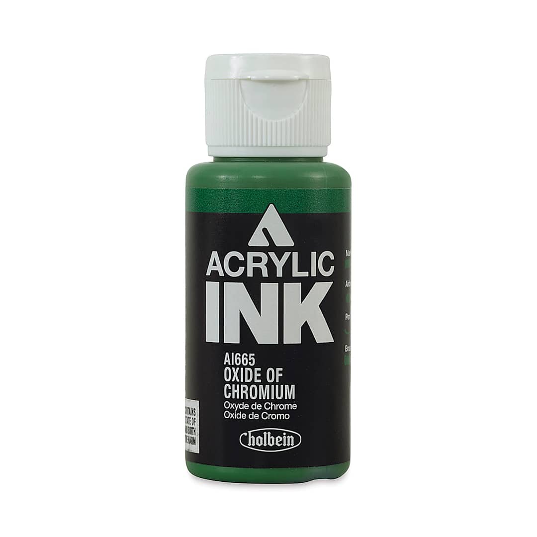 Open in modal - Holbein Acrylic Ink - Oxide of Chrome, 30 ml