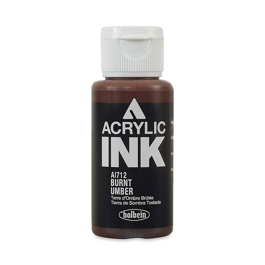 Open in modal - Holbein Acrylic Ink - Burnt Umber, 30 ml