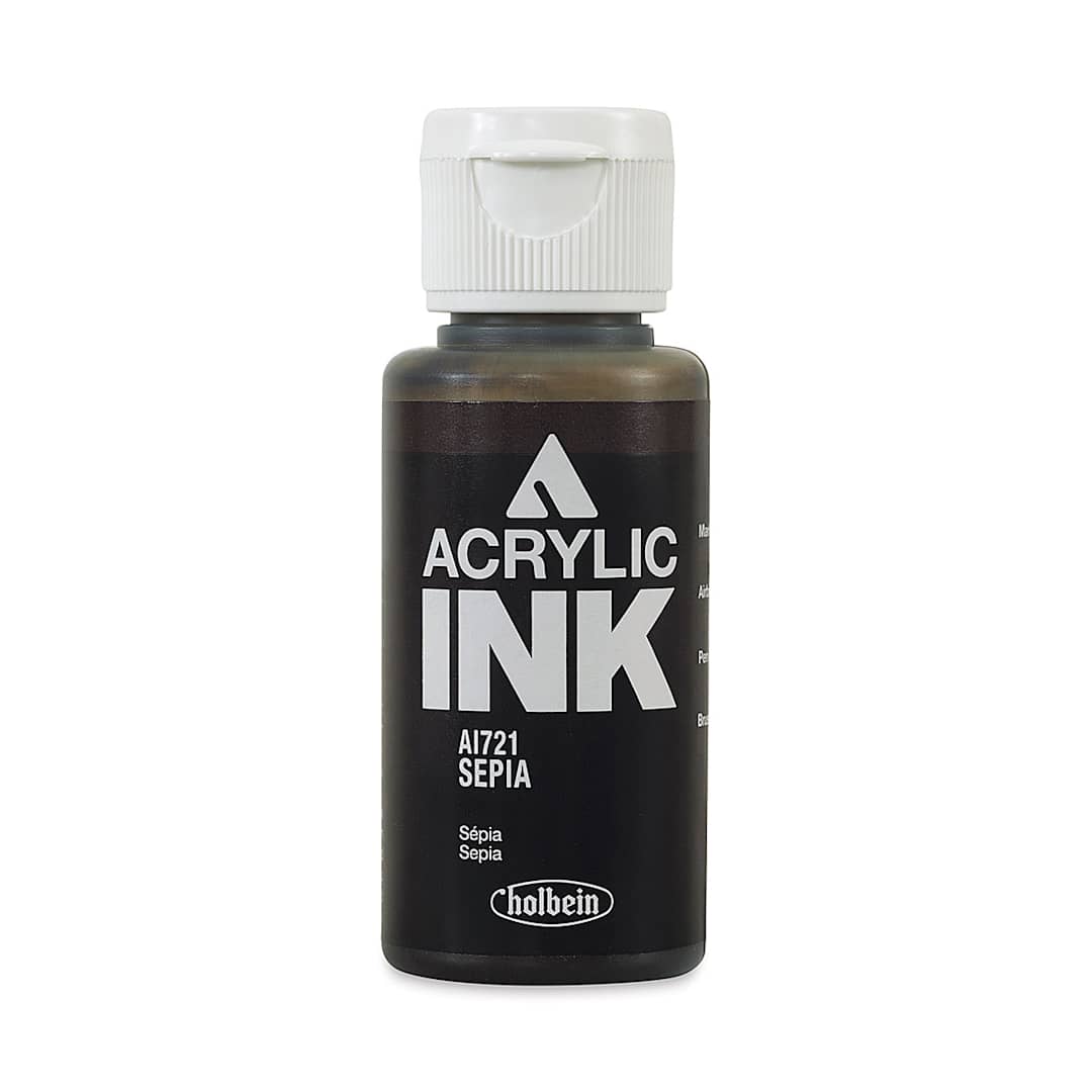 Open in modal - Holbein Acrylic Ink - Sepia, 30 ml