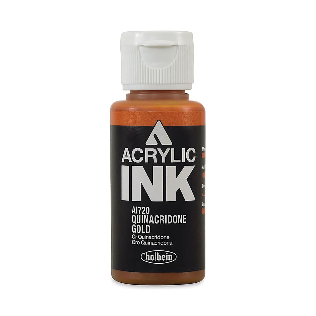 Open in modal - Holbein Acrylic Ink - Quinacridone Gold, 30 ml