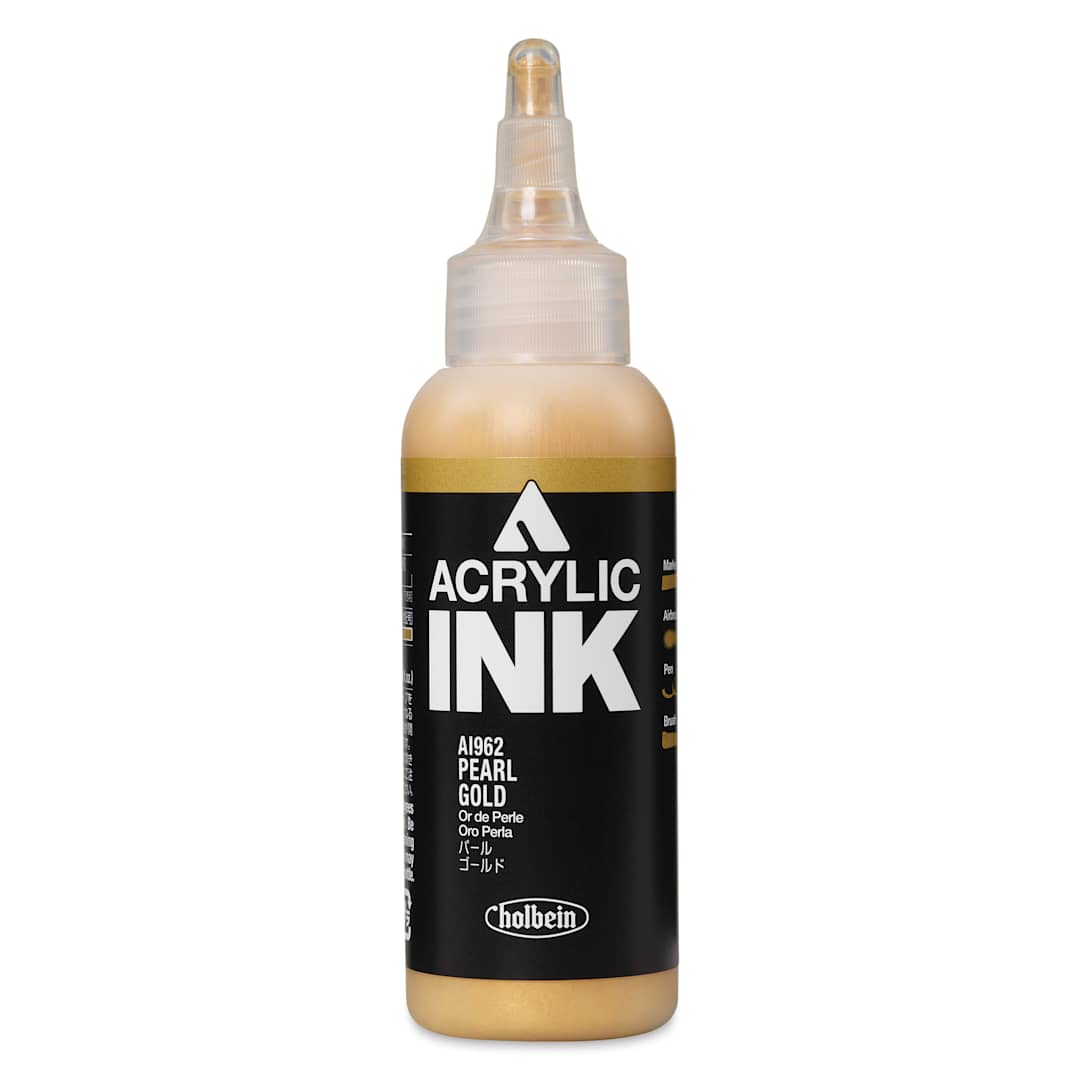 Open in modal - Holbein Acrylic Ink - Pearl Gold, 100 ml