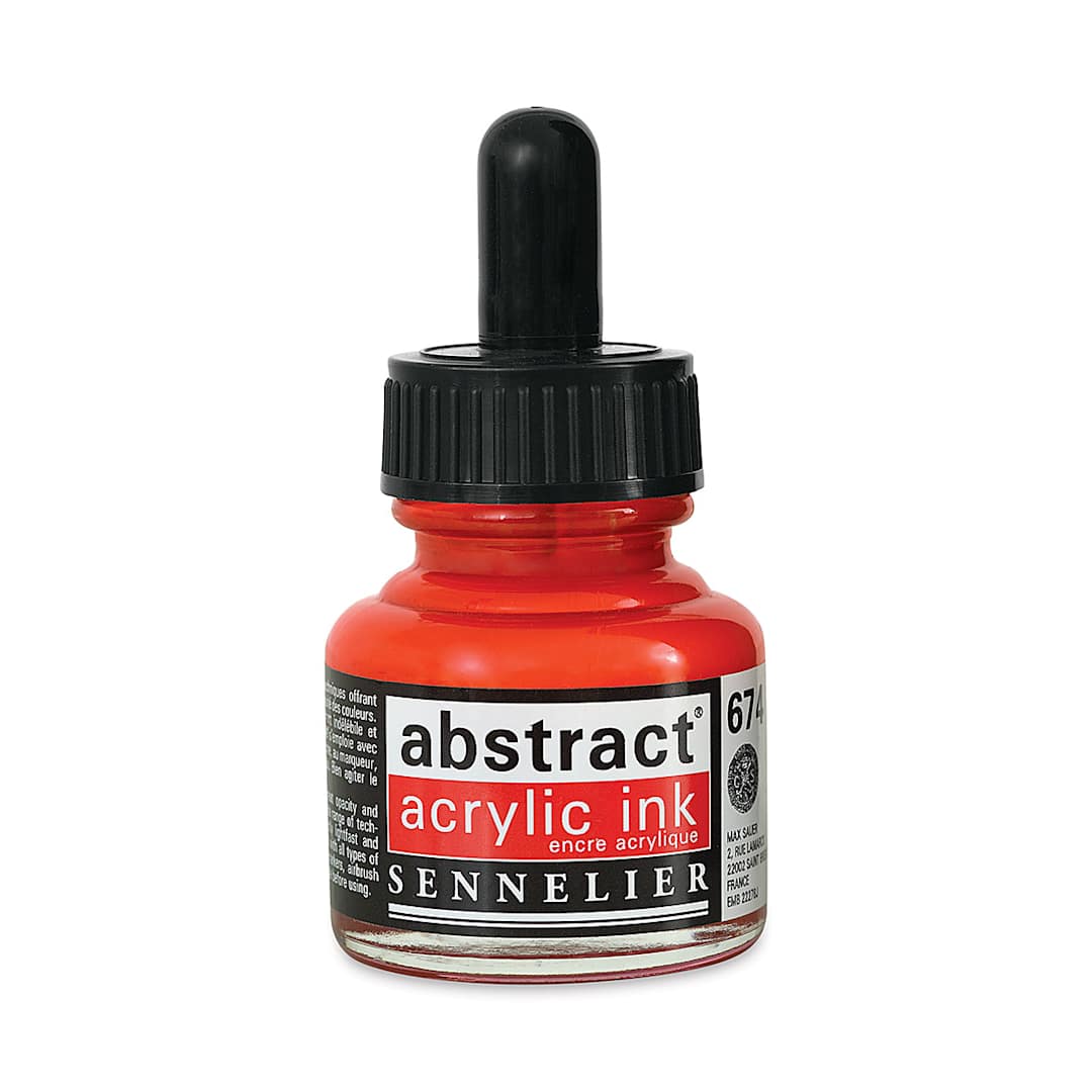 Open in modal - Sennelier Abstract Acrylic Ink - Vermilion, 1 oz