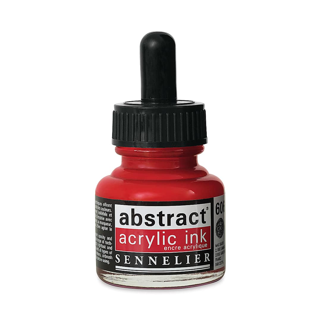 Open in modal - Sennelier Abstract Acrylic Ink - Cadmium Red Deep Hue, 1 oz