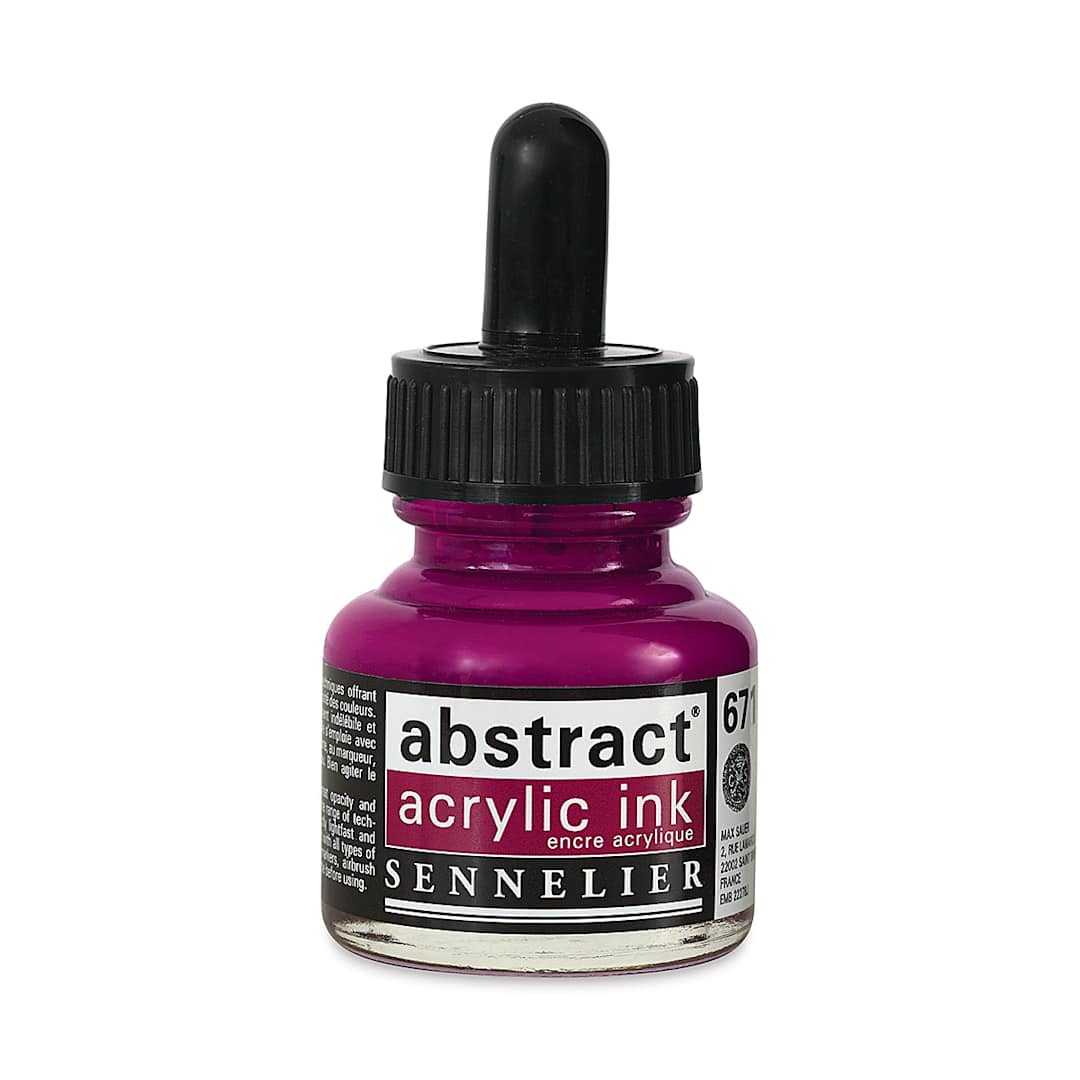Open in modal - Sennelier Abstract Acrylic Ink - Deep Magenta, 1 oz
