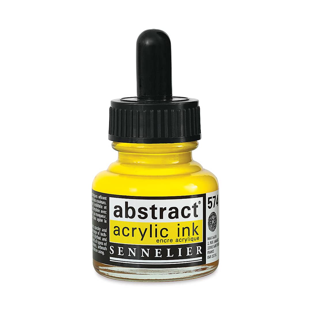 Open in modal - Sennelier Abstract Acrylic Ink - Primary Yellow, 1 oz