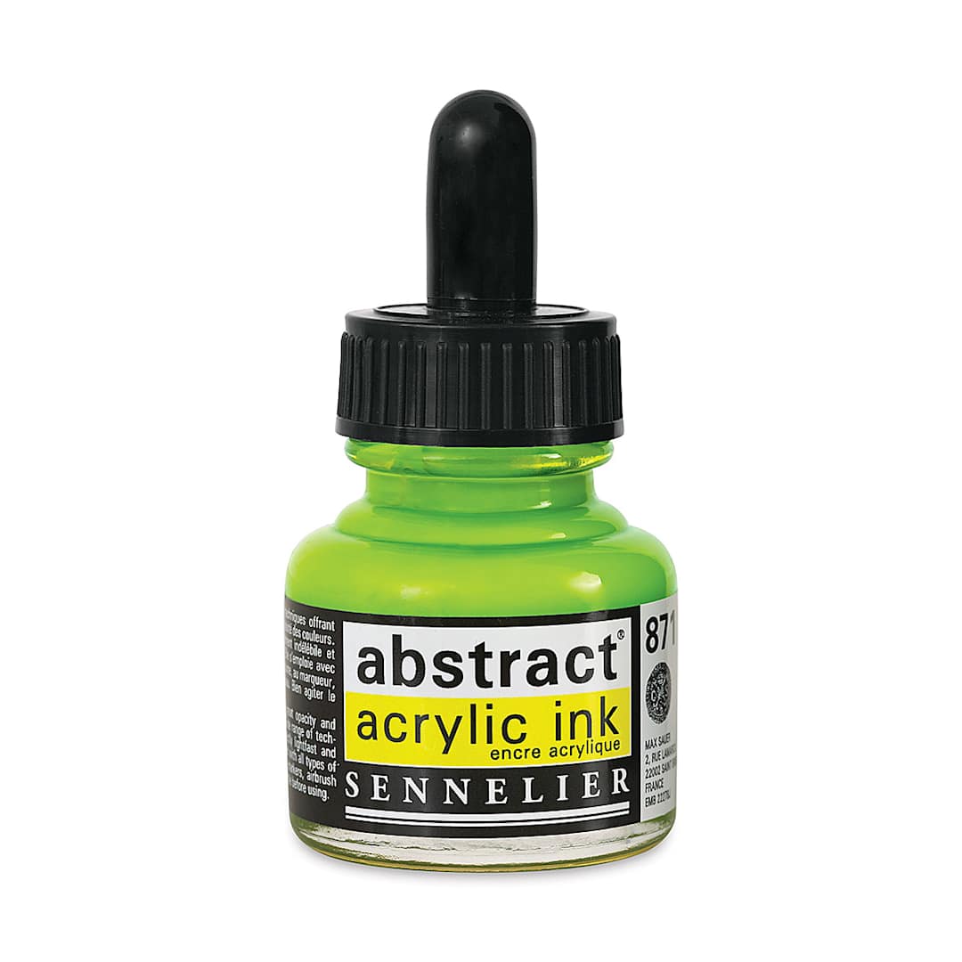 Open in modal - Sennelier Abstract Acrylic Ink - Bright Yellow Green, 1 oz