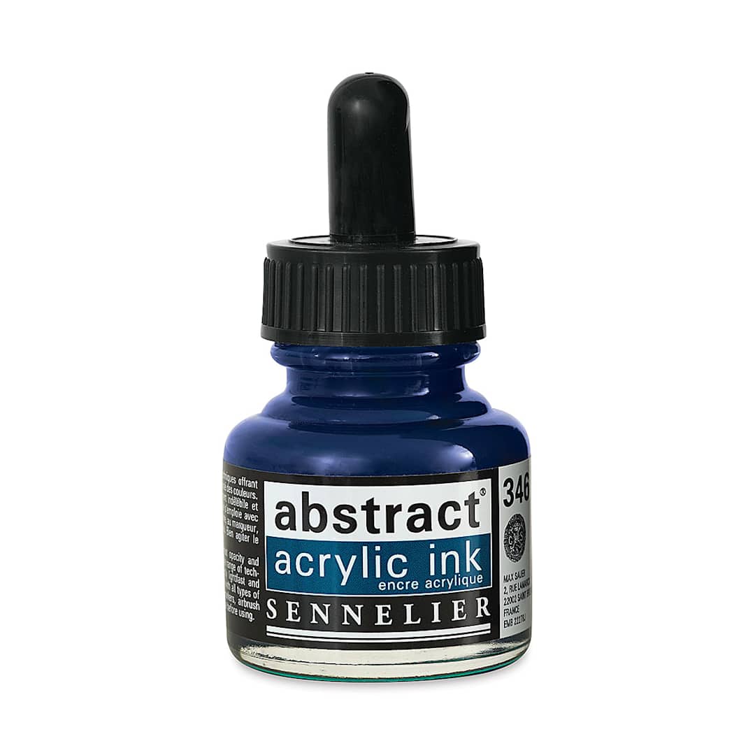 Open in modal - Sennelier Abstract Acrylic Ink - Chinese Blue, 1 oz