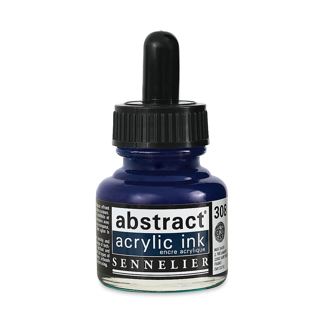 Open in modal - Sennelier Abstract Acrylic Ink - Indigo Blue, 1 oz