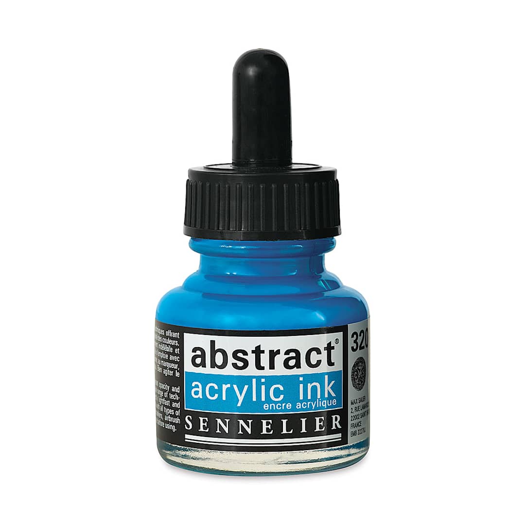 Open in modal - Sennelier Abstract Acrylic Ink - Azure Blue, 1 oz